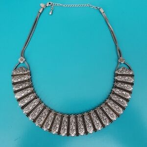 Vintage Lia Sophia Kiam Family Metal Collar Choker Necklace